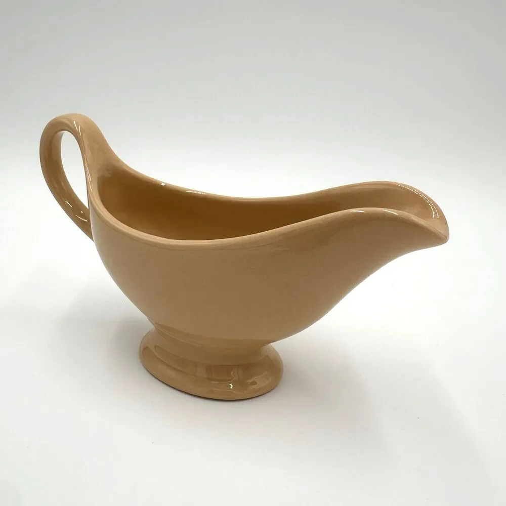Shenango China Gravy Sauce Boat Beige Tan New Castle PA P-24 1966 Made in USA